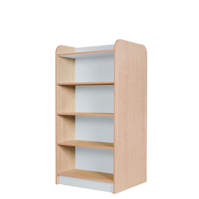 Maplescape Double Sided Library Bookcase - Grey - 1500mm