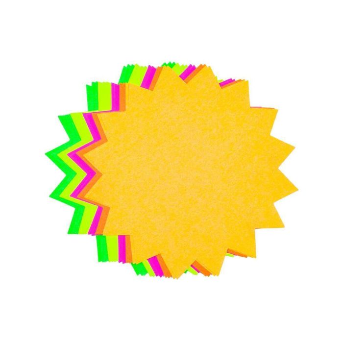 Fluorescent Stars 6in Assorted - Pack of 12