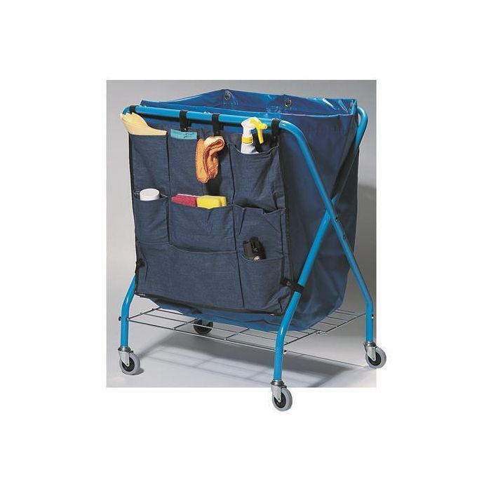 Folding Waste Cart Blue