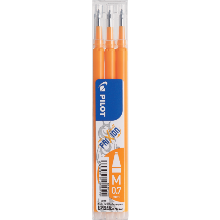 FriXion Refills 0.7mm - Apricot Orange - Pack of 3