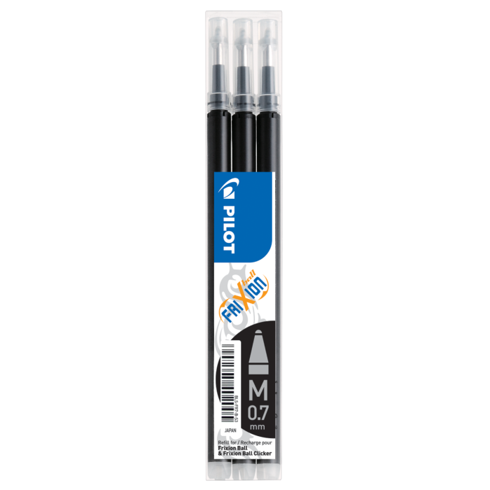 FriXion Refills 0.7mm - Black - Pack of 3