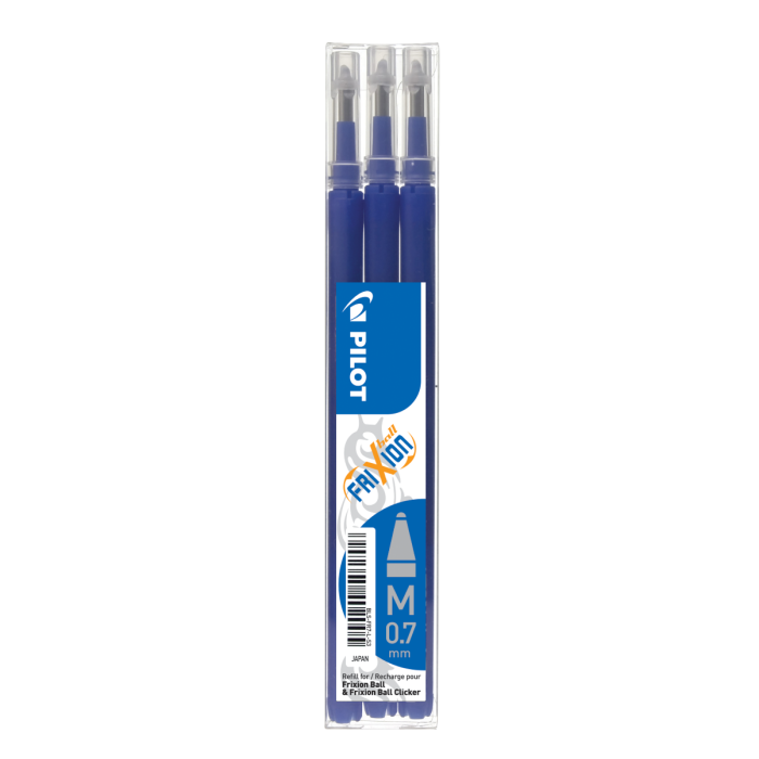 FriXion Refills 0.7mm - Blue - Pack of 3
