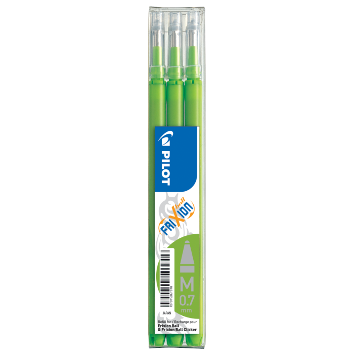 FriXion Refills 0.7mm - Lime Green - Pack of 3