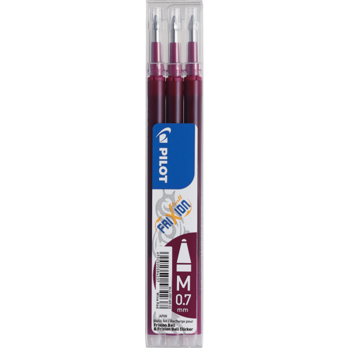 FriXion Refills 0.7mm - Wine Red - Pack of 3