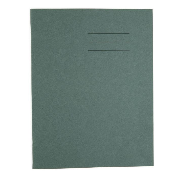 Exercise Book A4 - 64 Pages - 8mm Ruled with Margin - Dark Green - Pack of 100