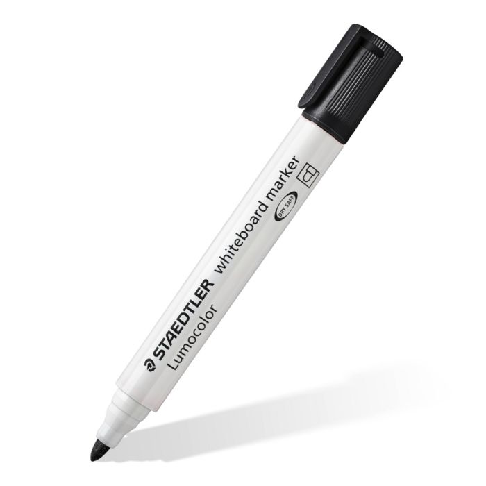 Staedtler Whiteboard Marker Black Bullet Tip - Pack of 10