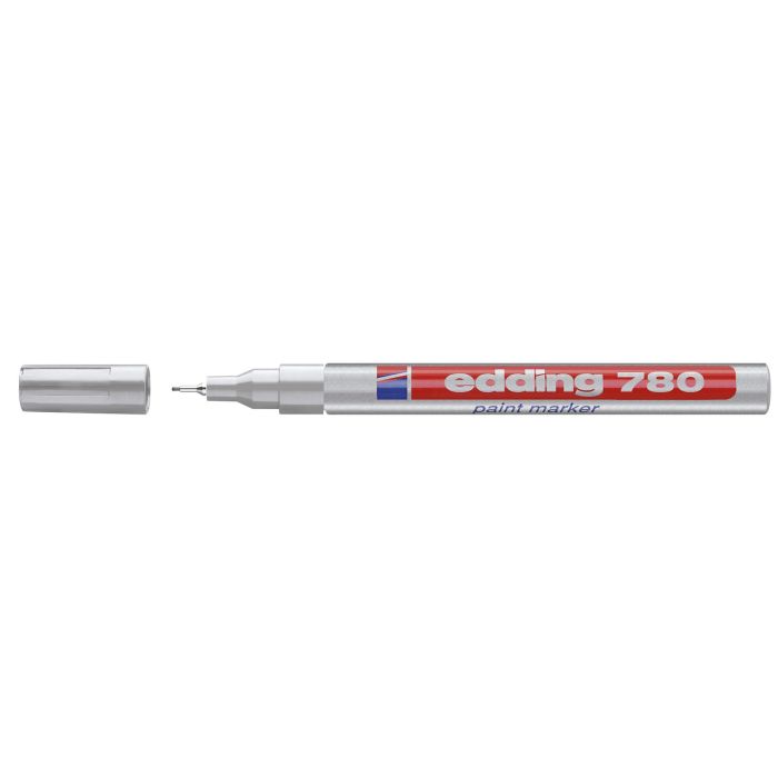 Edding 780 Extra Fine Paintmarker - Silver - Pack of 10