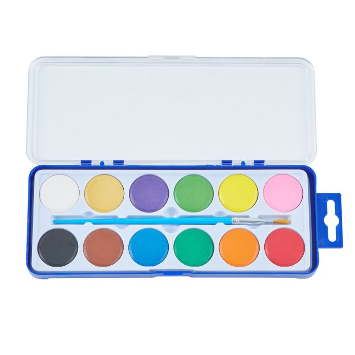 Classmates Watercolour Paint in 12 Assorted Colours - Palette