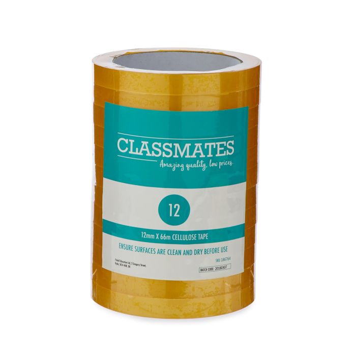 Classmates Golden Tape 12mm x 66m - Pack of 12