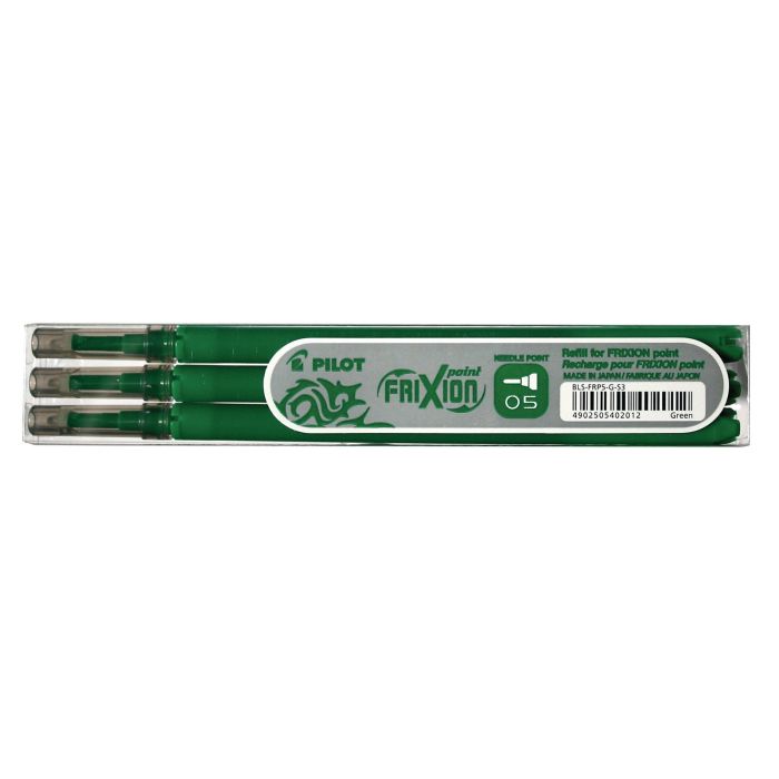 Pilot FriXion Point Refills Pen - Green - Pack of 3