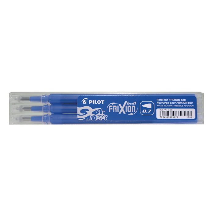 Pilot FriXion Ball and Clicker Refills Pen - Blue - Pack of 3
