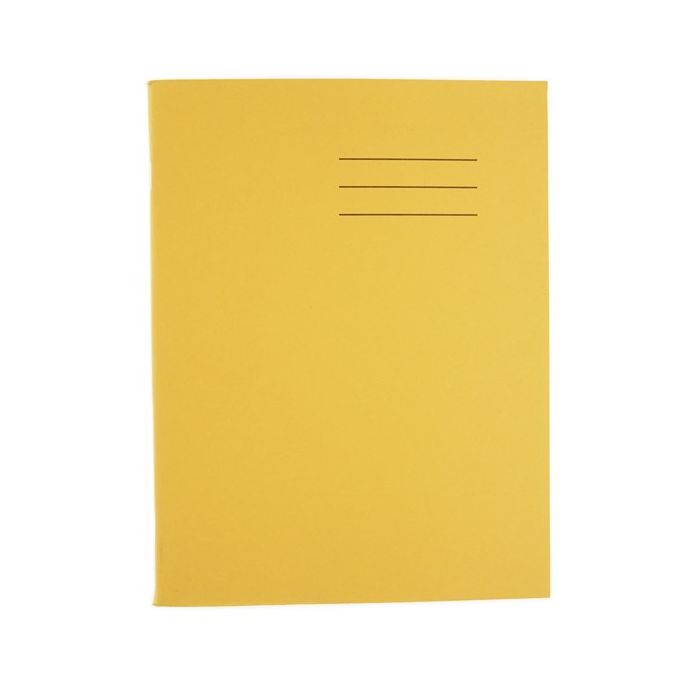 Exercise Book 9 x 7 - 64 Pages - 8mm Ruled/Plain Alternative With Margin - Yellow - Pack of 50