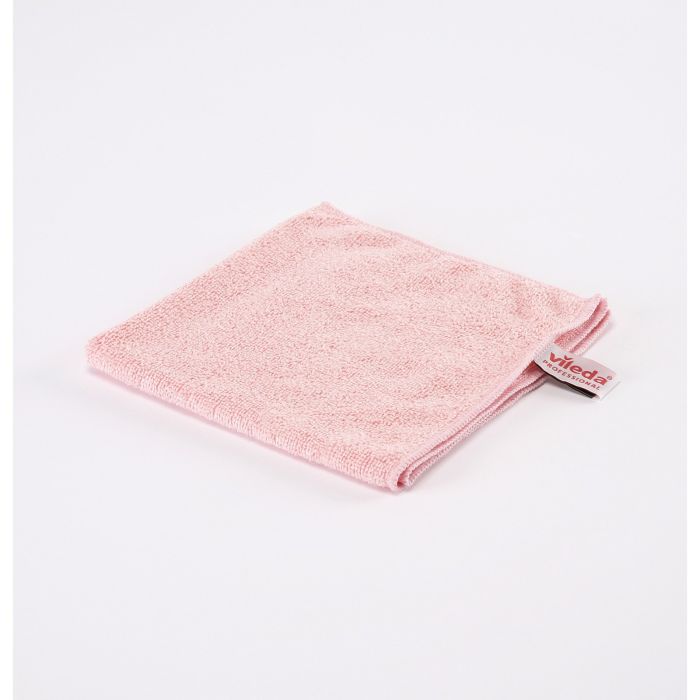 Vileda 'Microtuff Lite' Microfibre Cloths - Red - Pack of 10