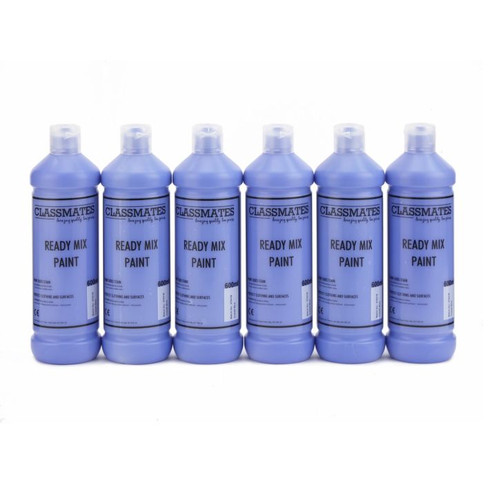 Classmates Ready Mixed Paint - 600ml - Cobalt Blue - Pack of 6
