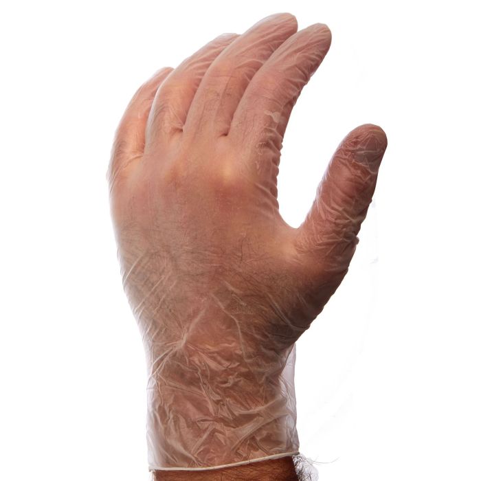 Small Clear Powdered Disposable Gloves - Pack of 100
