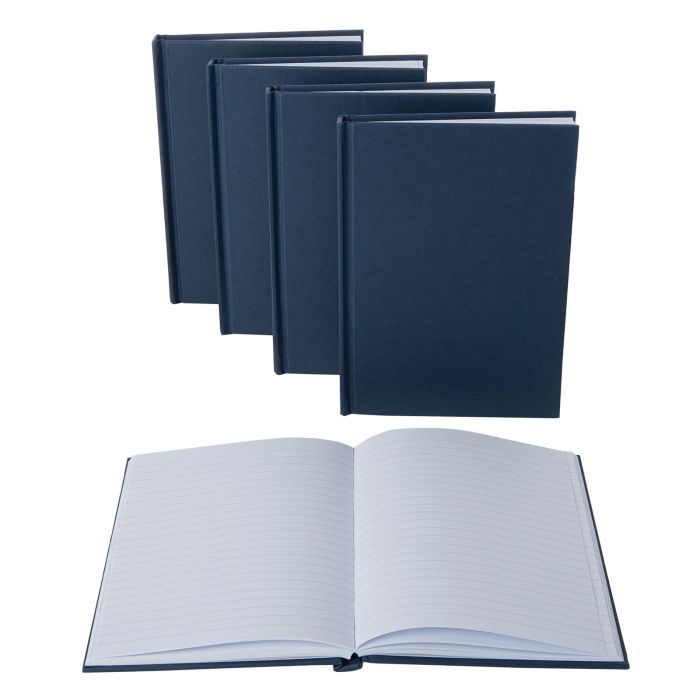Blue Casebound Books - A4 - Pack of 5