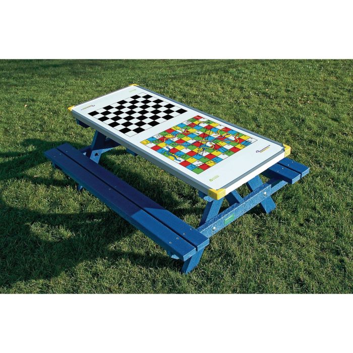 Junior Gameboard Picnic Bench - Board Game Top - Green