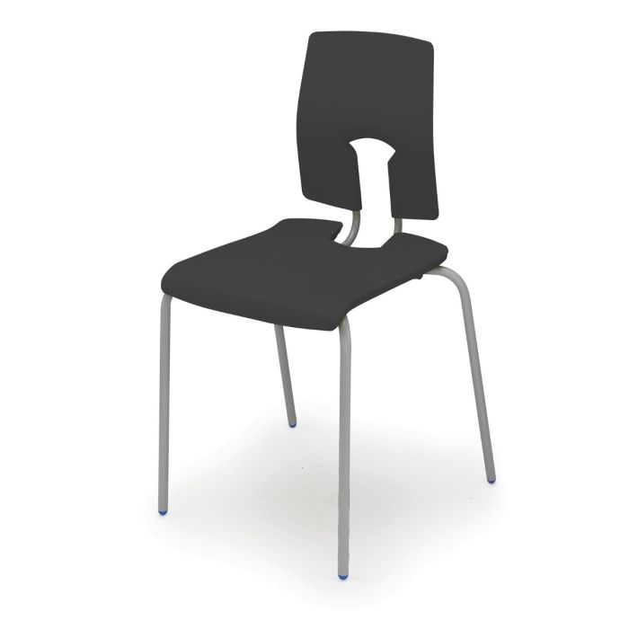 SE Ergonomic Polypropylene Chair - 460mm - Ebony
