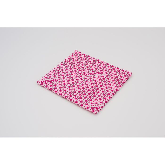 Vileda Medium Weight Wiping Cloths - Red - Pack of 10