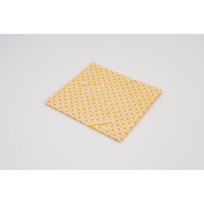 Vileda Mediumweight Wiping Cloths - Yellow - Pack of 10