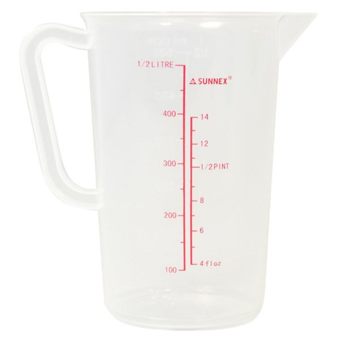 Plastic Measuring Jug - 0.5ltr/1 pint