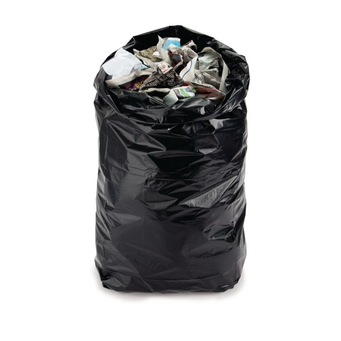 Heavy Duty Refuse Sacks - 400 x 635 x 990mm - Black - Pack of 200