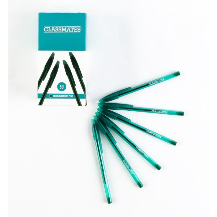 Classmates Ballpoint Pen - Green - Pack of 50