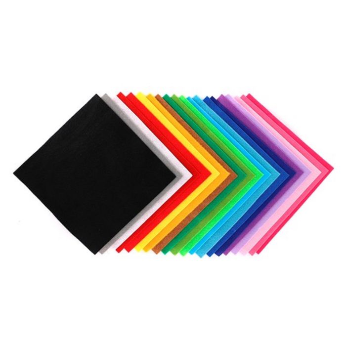 Classmates Felt Squares - 225mm - Assorted - Pack of 100