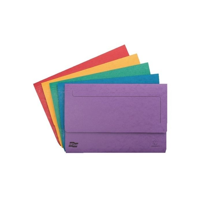 Europa Heavy Duty Foolscap Document Wallets Assorted - Pack of 25