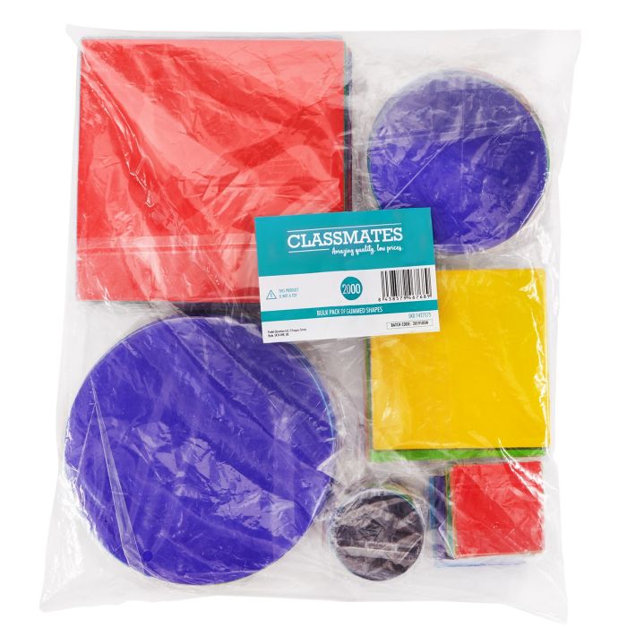 Classmates Bulk Pack of Gummed Shapes - Pack of 2000