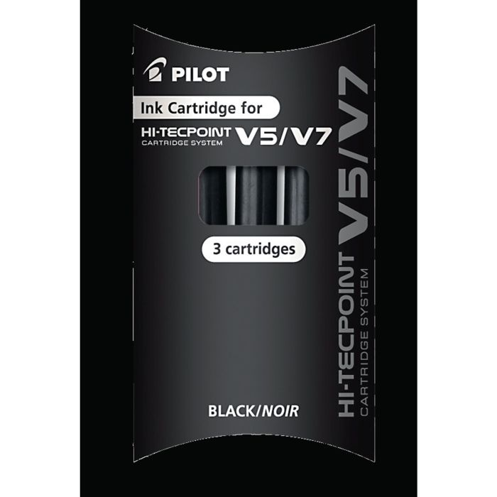 Pilot Hi-Tecpoint V5 & V7 Refills - Black - Pack of 3
