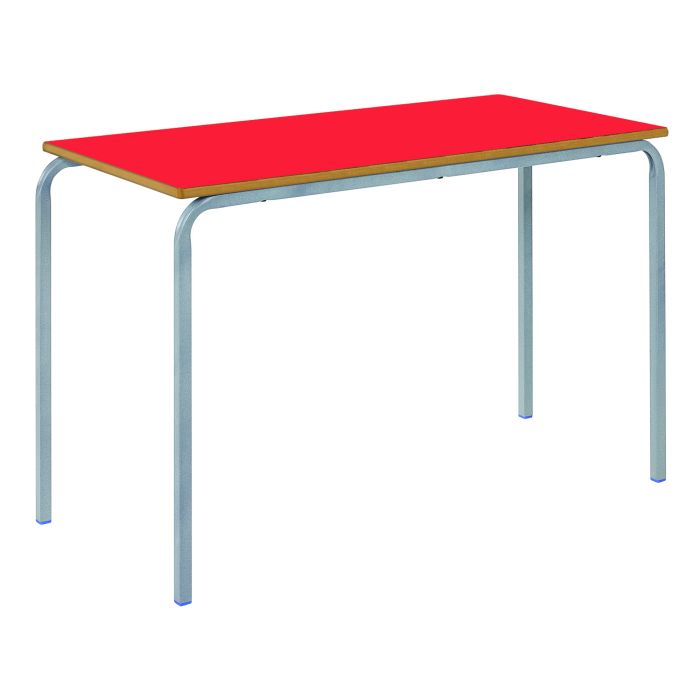 FinEveryday 110x55cm Crush Bent Table- 6-8 Years- Red