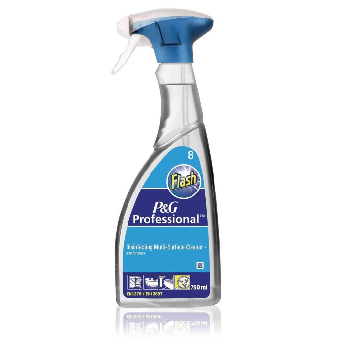 Flash Disinfecting Multi - Surface and Glass Cleaner - 750ml - Pack of 6