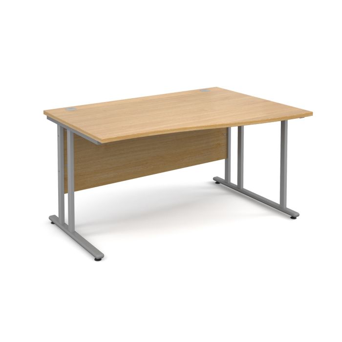 Classmates Right Hand Wave Desk - Beech - 160cm