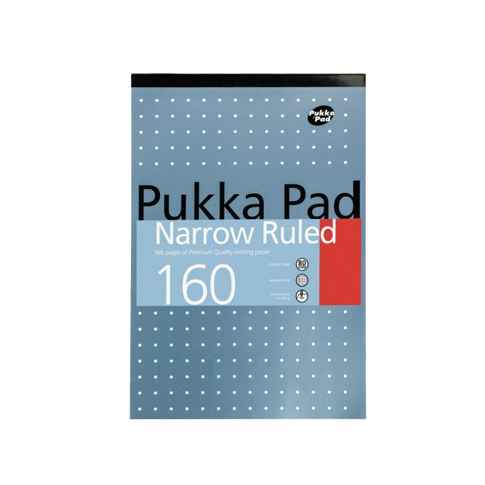 Pukka Pad Metallic Refill Pads - A4 - 160 pages - 6mm Lined Margin - 4 hole - Pack of 6