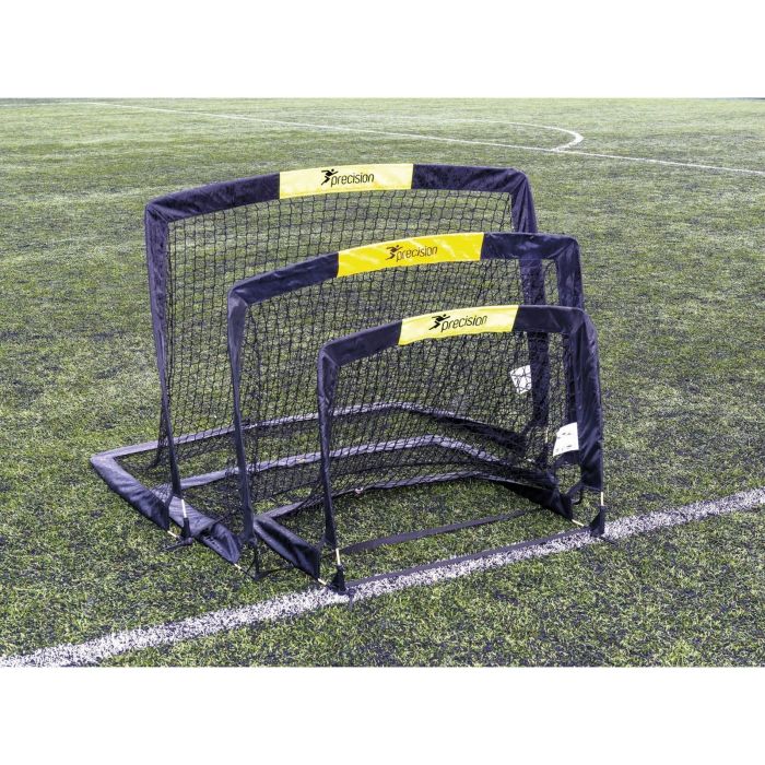 Precision Fold-a-Goal - 130 x 106cm - Black - Pair
