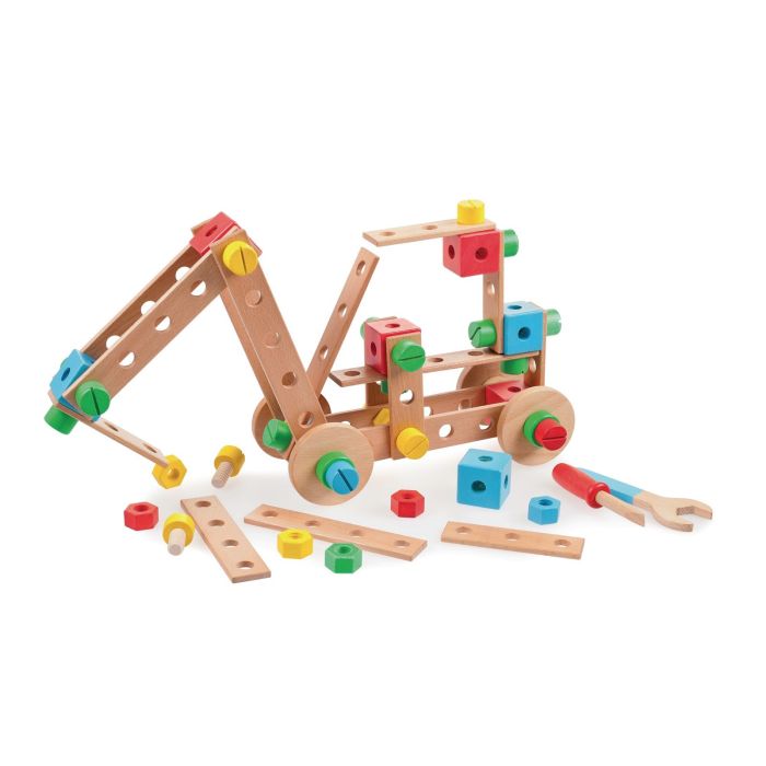 Tidlo Wooden Construction Set - Pack of 91