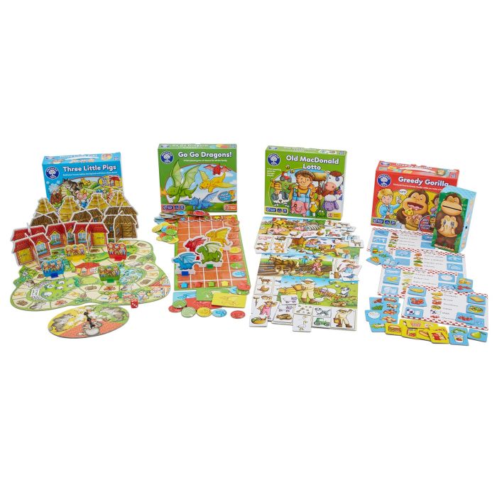 Orchard Toys - Beginners Board Games - Pack of 4