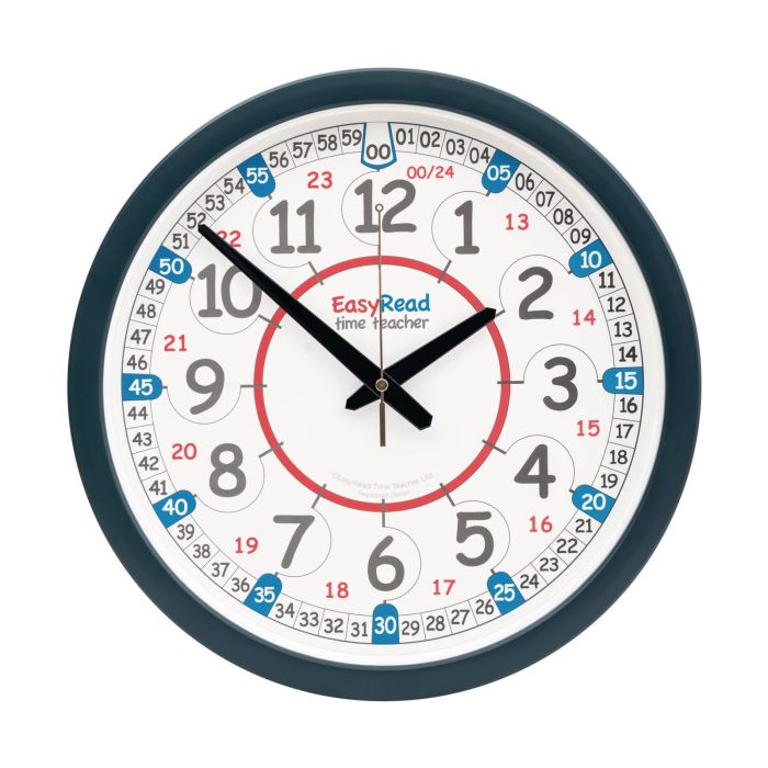 EasyRead Time Teacher - 24 -Hour Classroom Wall Clock