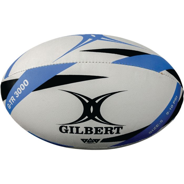 Gilbert G-TR3000 Training Rugby Ball - Size 5 - White/Blue