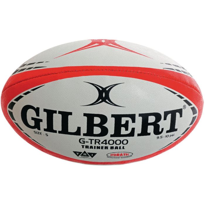 Gilbert G-TR4000 Training Rugby Ball - Size 5 - White/Red