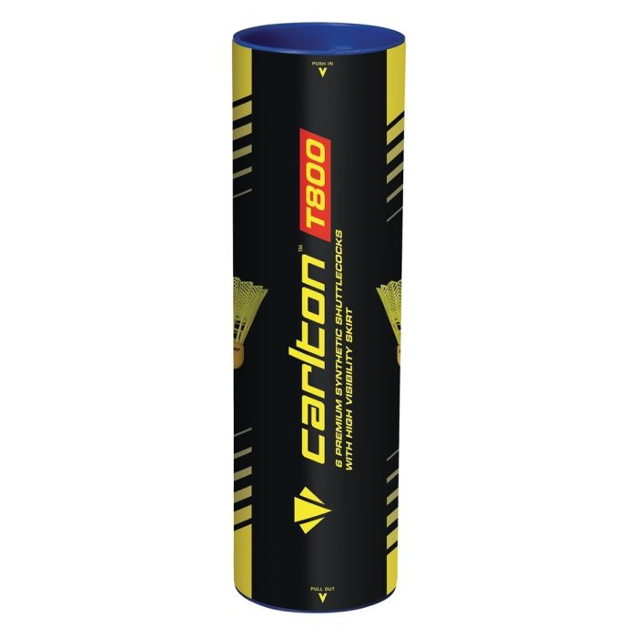 Carlton T800 Shuttlecocks - Yellow - Medium - Pack of 6