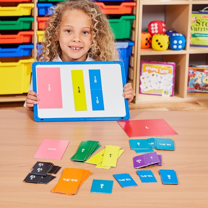 Double-Sided Magnetic Fraction Squares - Pack of 51