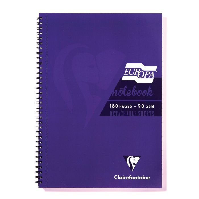 Europa Note Book A4 - Purple - Pack of 5