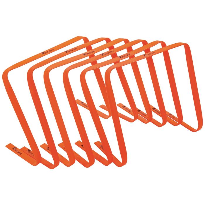 Precision Flat Hurdles - 15in - Orange - Pack of 6