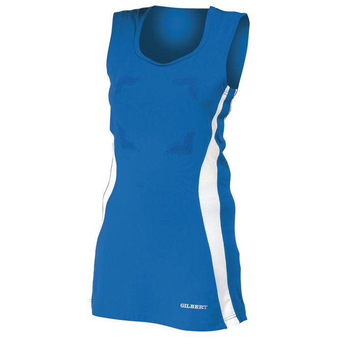 Gilbert Eclipse Netball Dress with Hook & Loop - Royal Blue/White - Size 14
