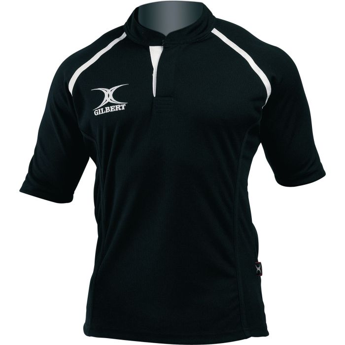Gilbert Xact Plain Rugby Shirt - Black - 3XL