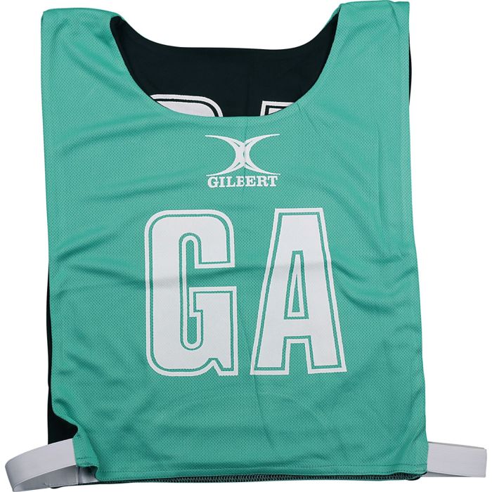 Gilbert Reversible Netball Bib - Green/Black - M - Pack of 7