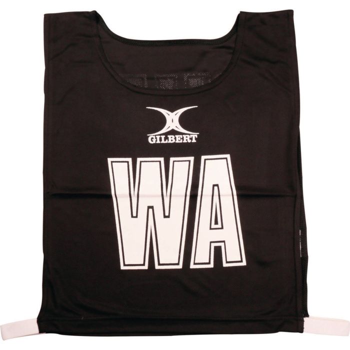 Gilbert Netball Bib - Black - Pack of 7