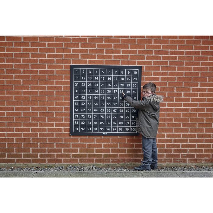 Outdoor/Indoor Chalkboard 1 -100 Number Square